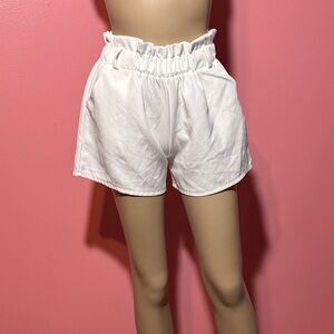 High Waist White Shorts